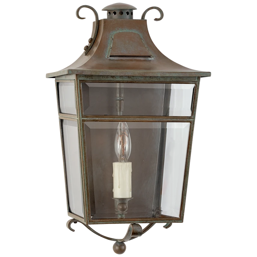Carrington Small Wall Lantern with Clear Glass