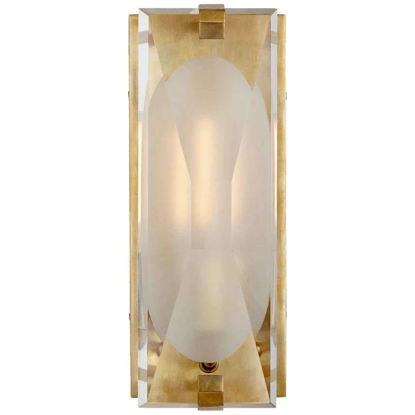 Castle Peak Small Bath Sconce with Clear Textured Glass
