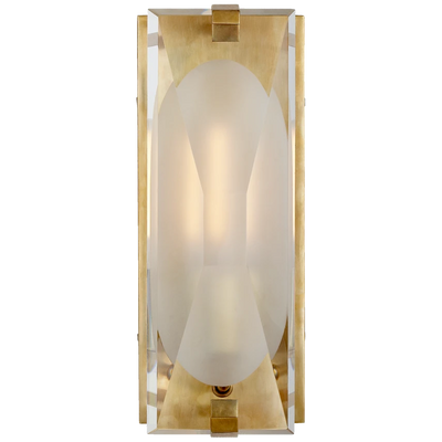 Castle Peak Small Bath Sconce with Clear Textured Glass