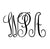 Cereal Bowl in Light Blue and Gold Ultra-White with Signature Gold Monogram