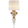 Claret Tail Sconce with Linen Shade