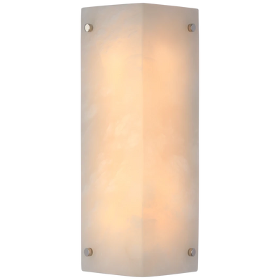 Clayton Wall Sconce in Alabaster and Hand-Rubbed Antique Brass