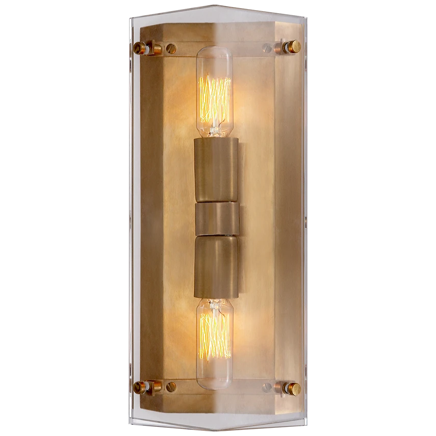Clayton Wall Sconce in Alabaster and Hand-Rubbed Antique Brass