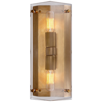 Clayton Wall Sconce in Alabaster and Hand-Rubbed Antique Brass