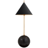 Cleo Orb Base Accent Lamp in Antique-Burnished Brass with Shade