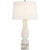 Contemporary Balustrade Table Lamp with Linen Shade