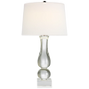 Contemporary Balustrade Table Lamp with Linen Shade