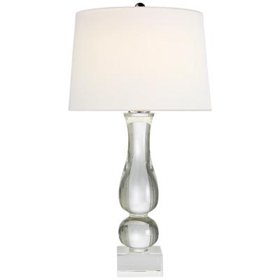 Contemporary Balustrade Table Lamp with Linen Shade