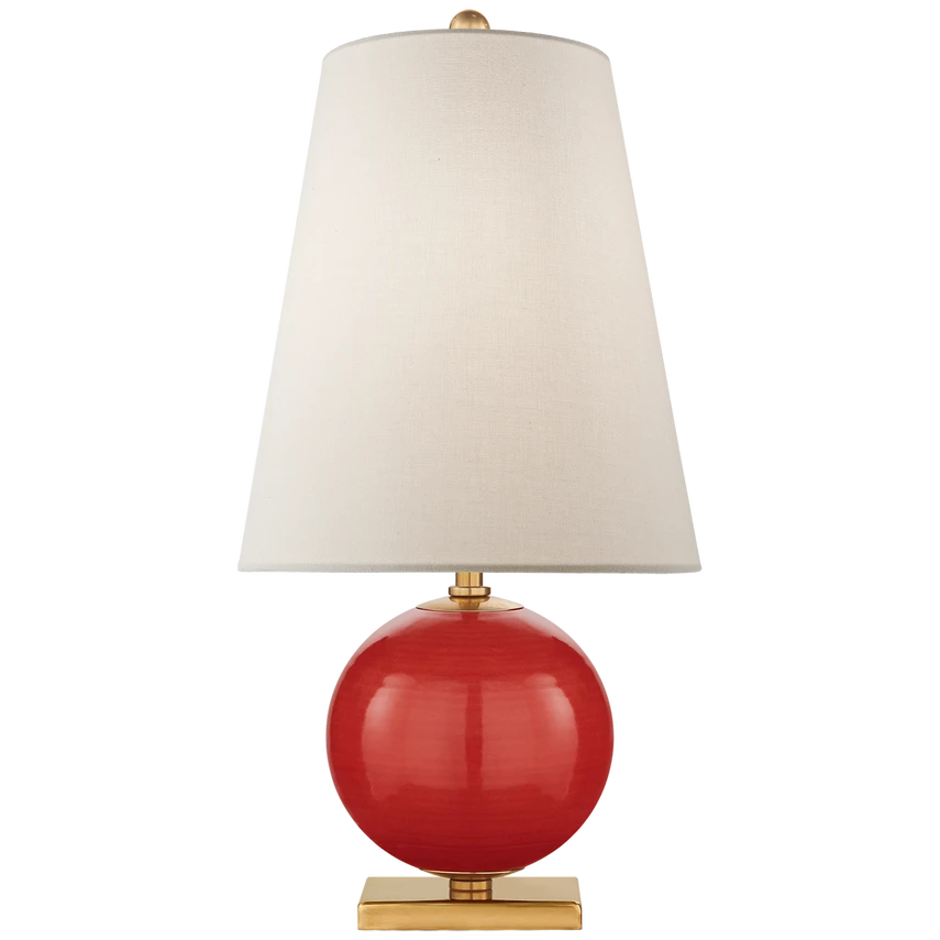 Corbin Mini Accent Lamp with Cream Linen Shade