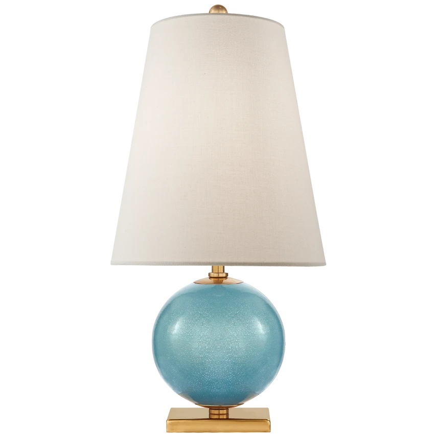 Corbin Mini Accent Lamp with Cream Linen Shade