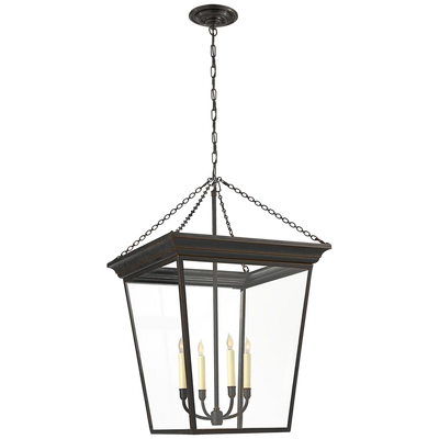 Cornice Large Lantern with Clear Glass