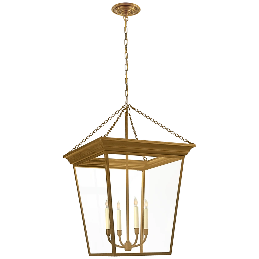 Cornice Large Lantern with Clear Glass