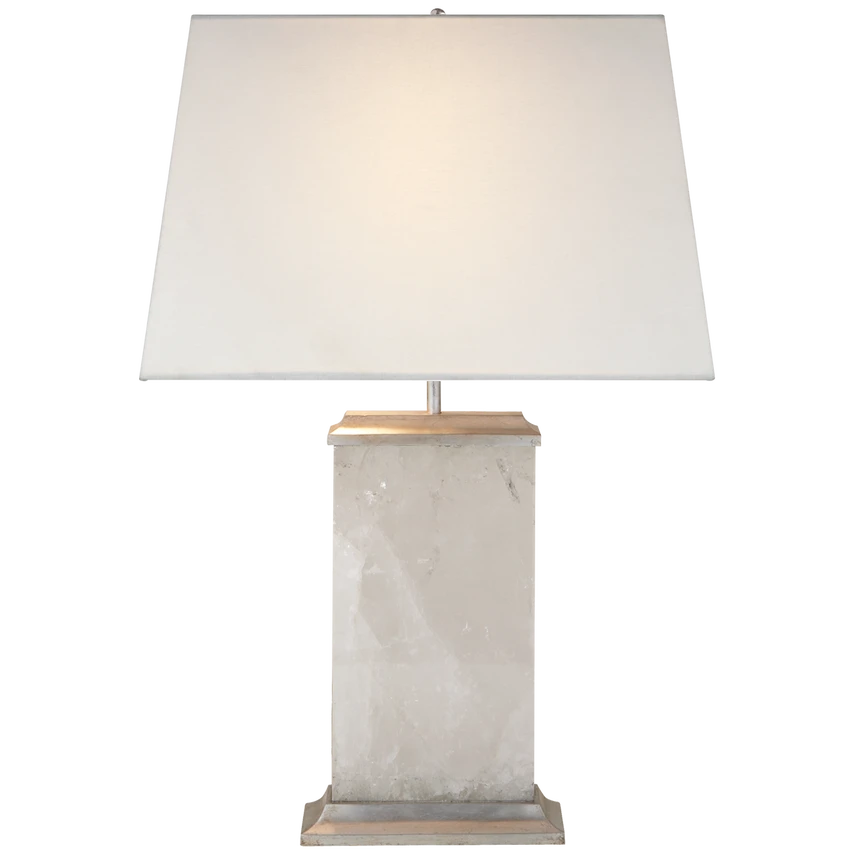 Crescent Table Lamp with Linen Shade