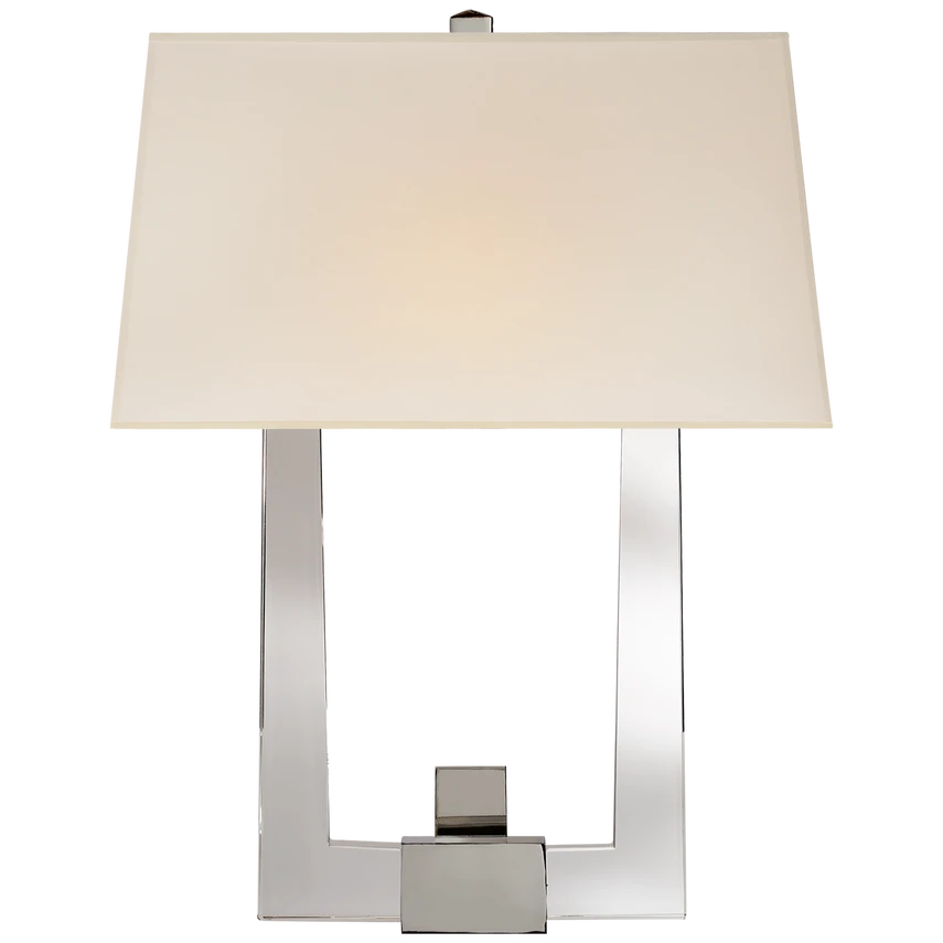 Edwin Double Arm Sconce with Silk Shade