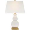 Fang Gourd Table Lamp with Linen Shade