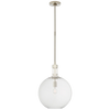 Gable Large Globe Pendant with White Glass