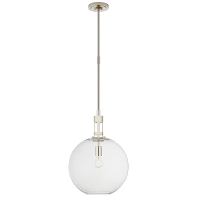 Gable Large Globe Pendant with White Glass