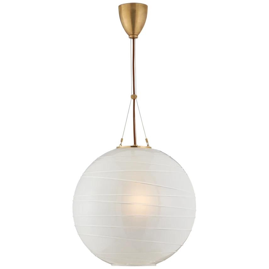 Hailey Medium Round Pendant with Frosted Glass