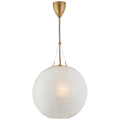 Hailey Medium Round Pendant with Frosted Glass
