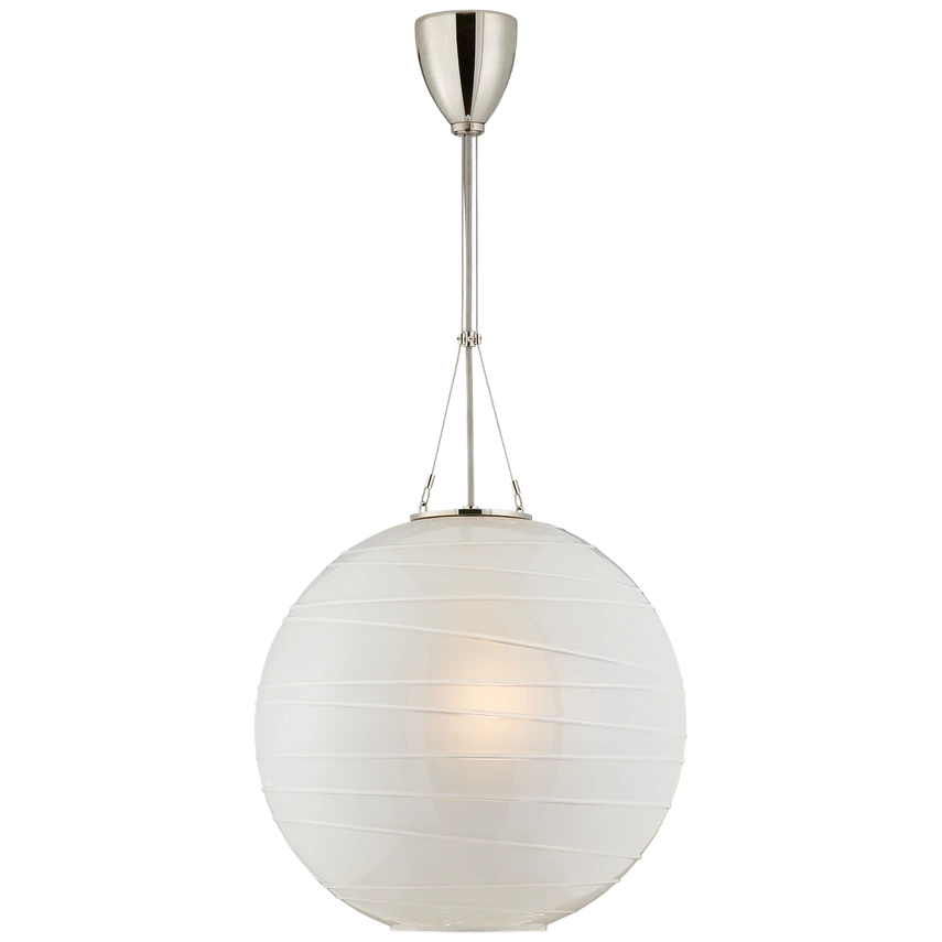 Hailey Medium Round Pendant with Frosted Glass