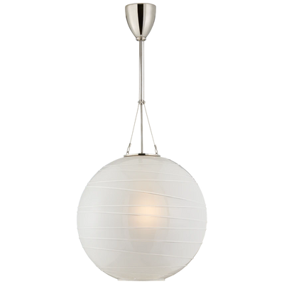 Hailey Medium Round Pendant with Frosted Glass