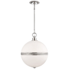 Hendricks Large Globe Pendant with White Glass
