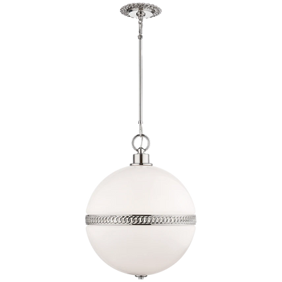 Hendricks Large Globe Pendant with White Glass