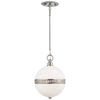 Hendricks Small Globe Pendant with White Glass