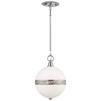 Hendricks Small Globe Pendant with White Glass