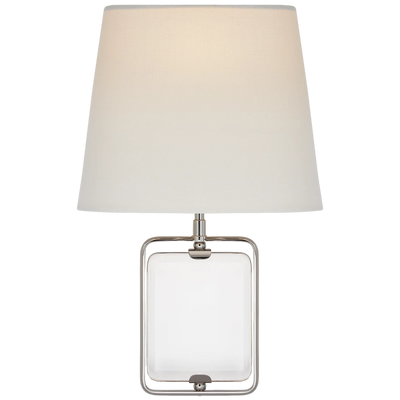 Henri Framed Jewel Sconce with Linen Shade