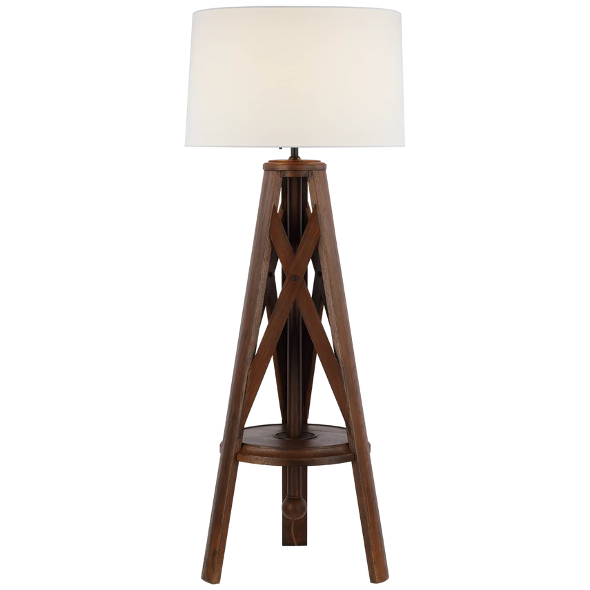 Holloway XL Tripod Floor Lamp with White Parchment Shade
