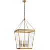 Launceton Large Square Lantern with Clear Glass