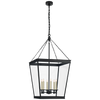 Launceton Large Square Lantern with Clear Glass