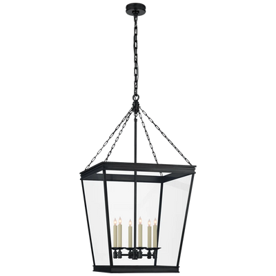Launceton Large Square Lantern with Clear Glass