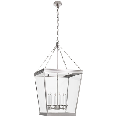 Launceton Large Square Lantern with Clear Glass