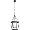 Launceton Medium Square Lantern with Clear Glass