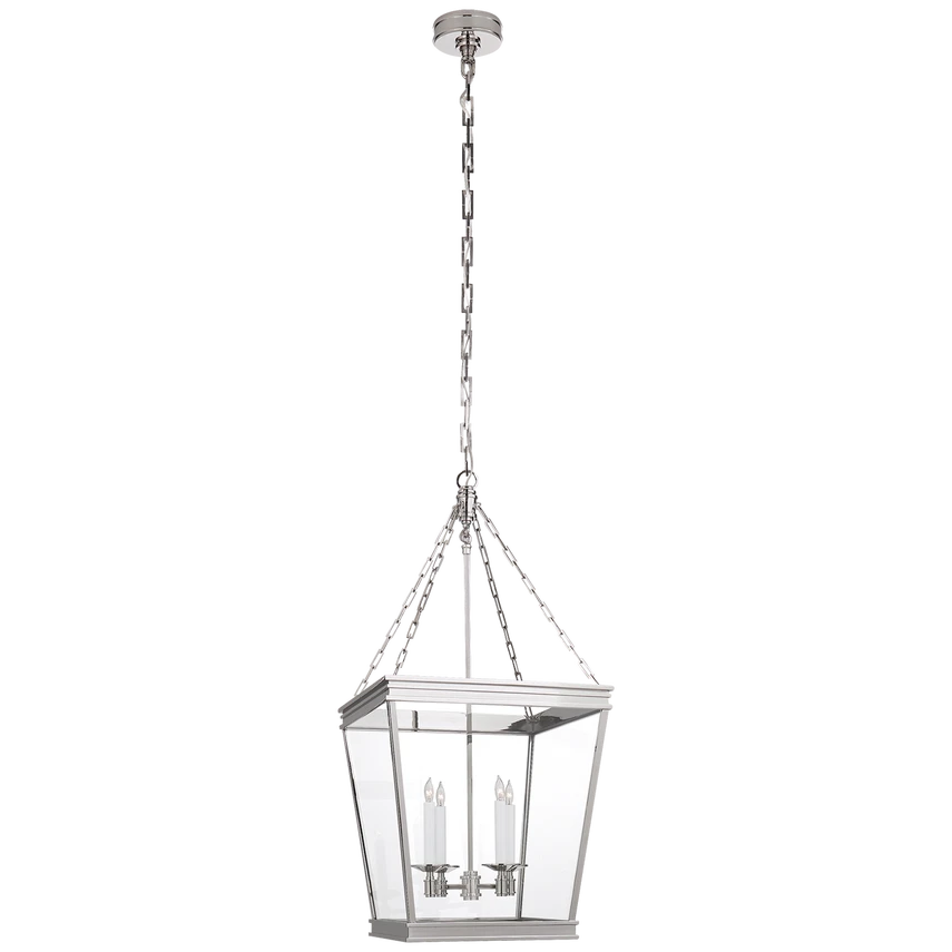 Launceton Medium Square Lantern with Clear Glass