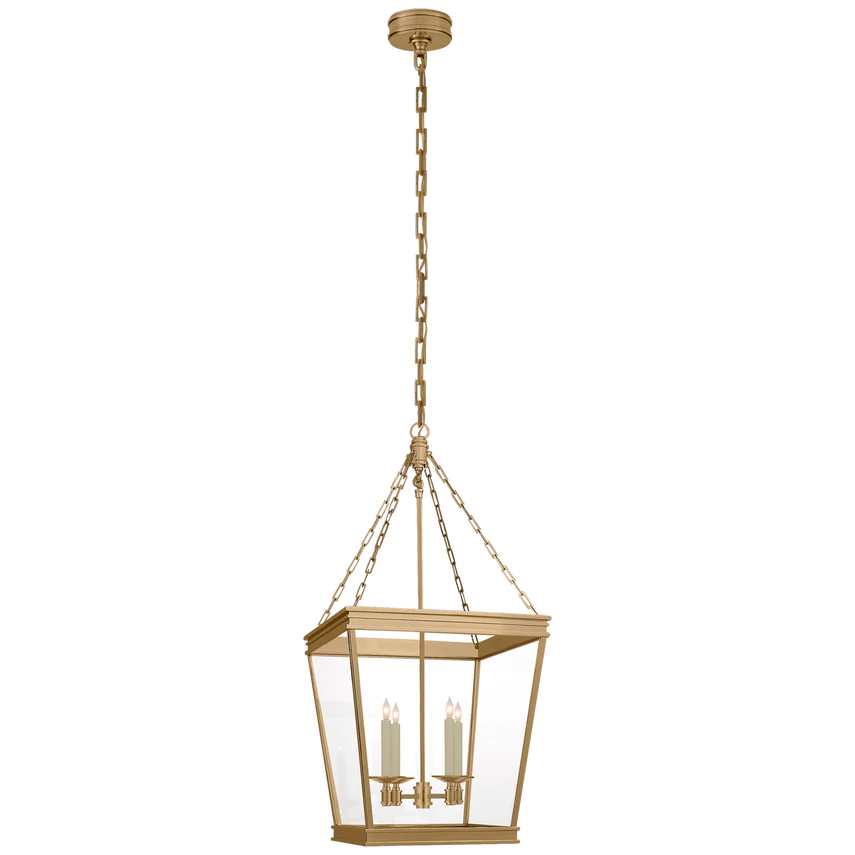 Launceton Small Square Lantern with Clear Glass