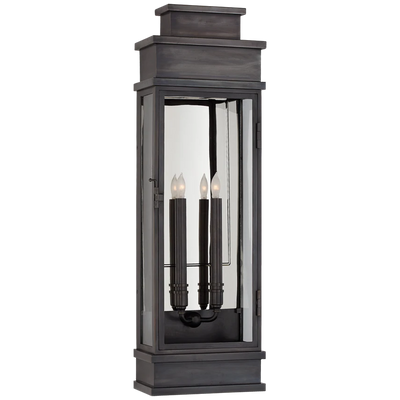 Linear Large Wall Lantern with Clear Glass