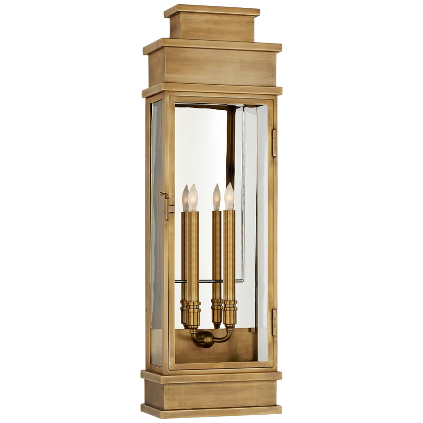 Linear Large Wall Lantern with Clear Glass