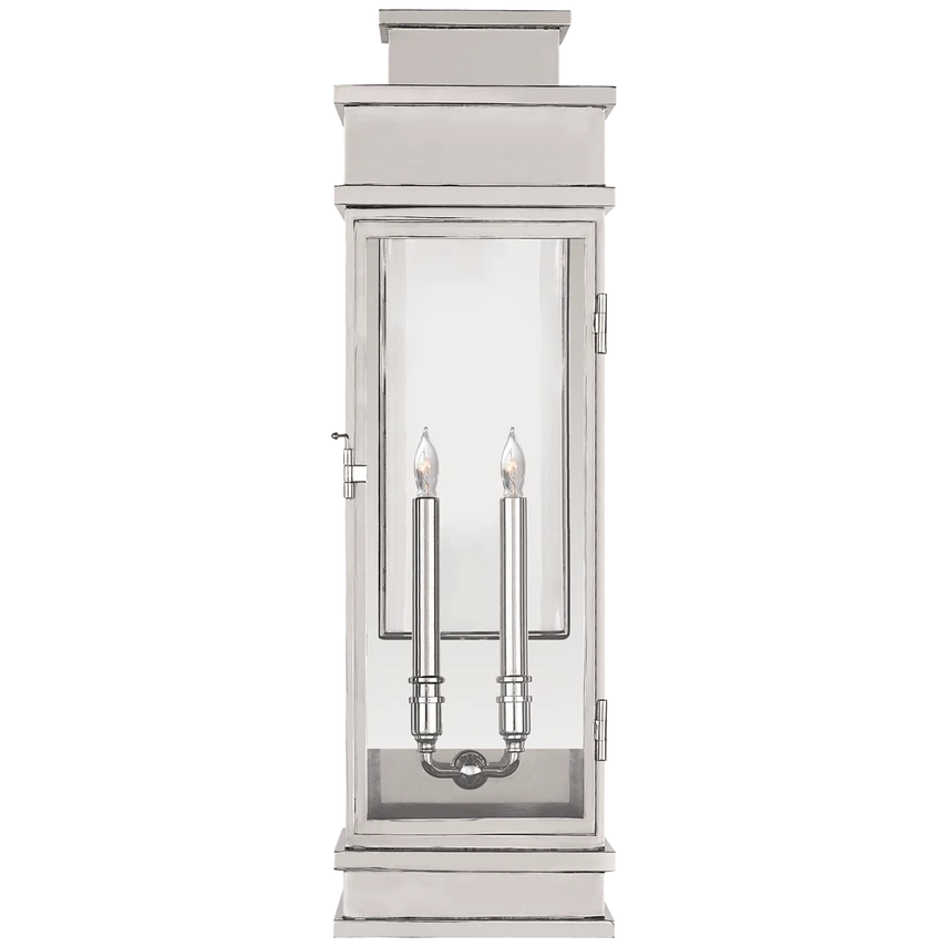 Linear Large Wall Lantern with Clear Glass