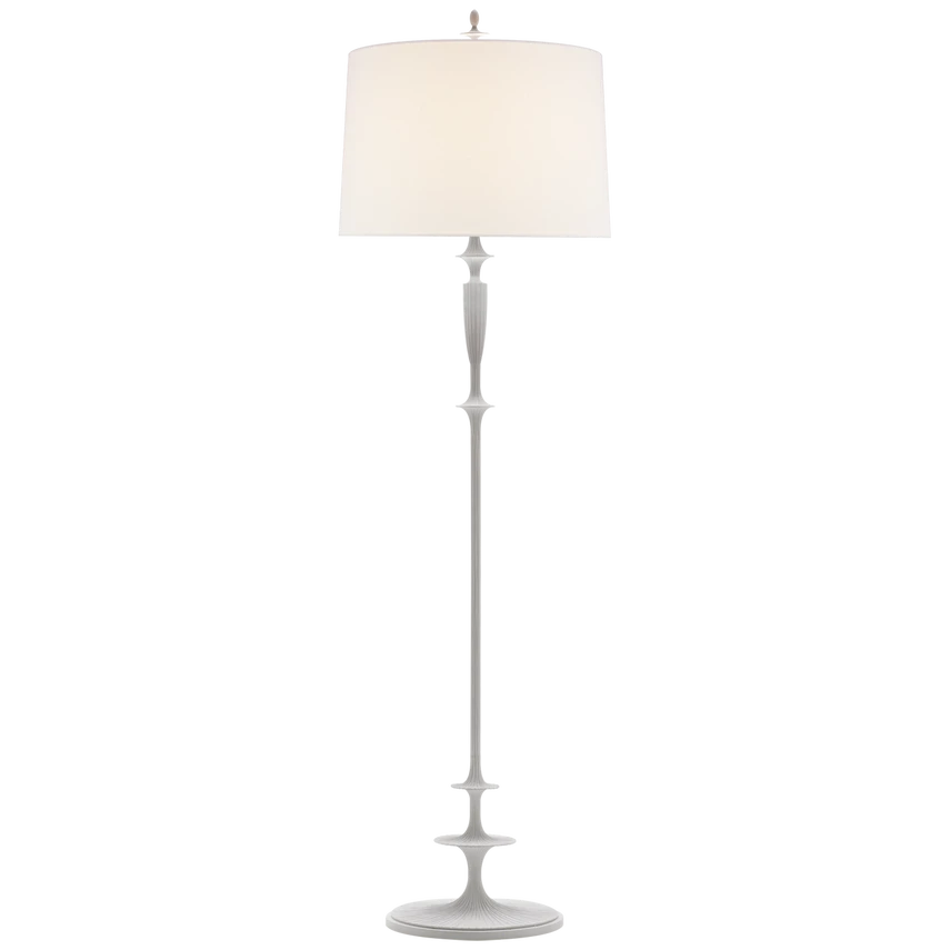 Lotus Floor Lamp with Linen Shade