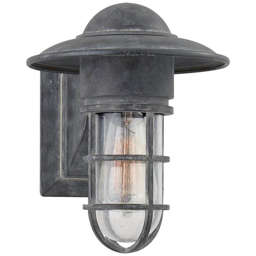 Marine Indoor/Outdoor Wall Light with Seeded Glass