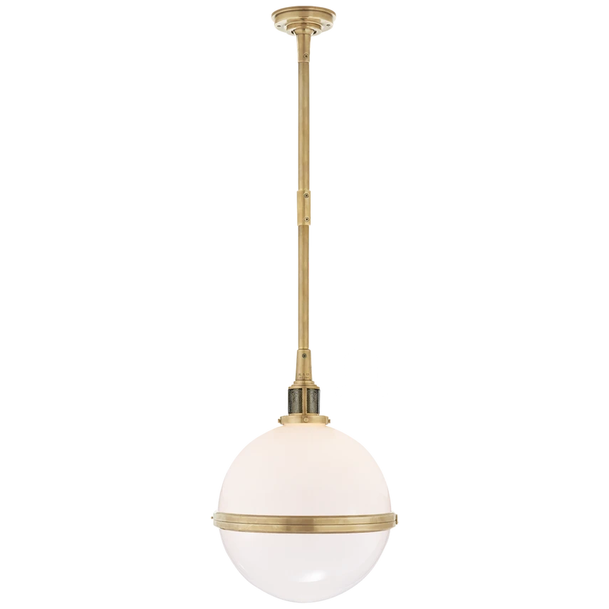 McCarren Large Globe Pendant with White Glass
