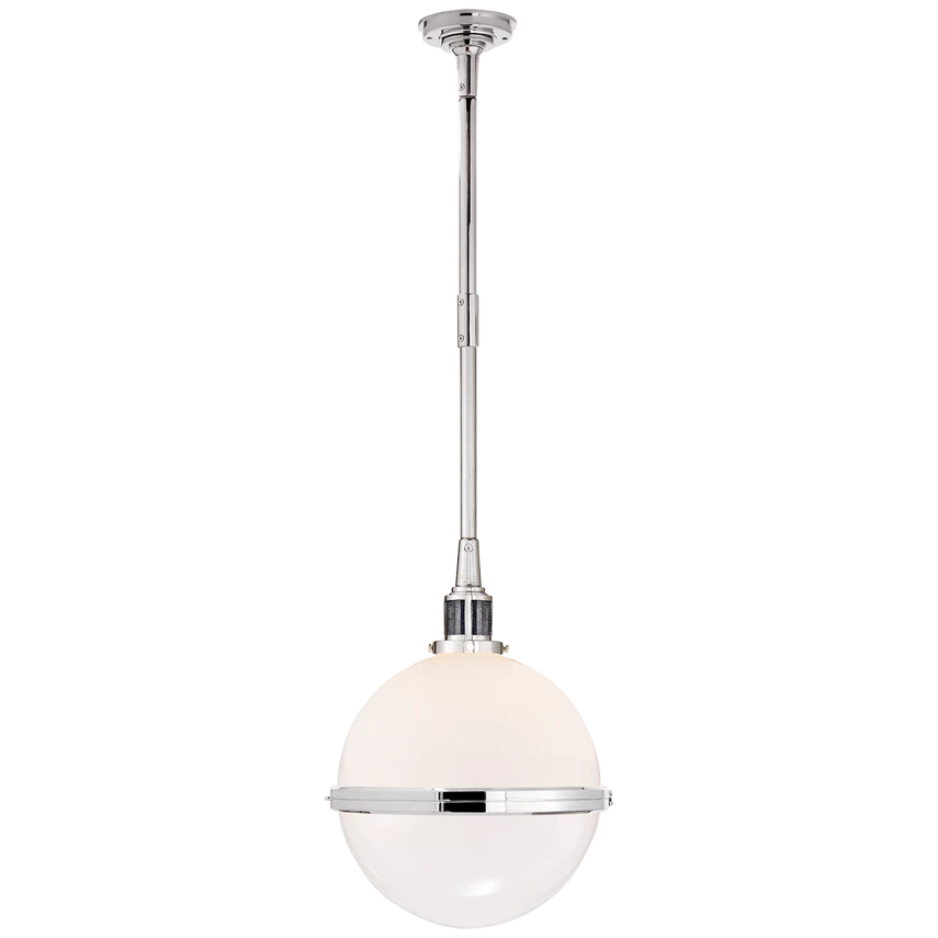 McCarren Large Globe Pendant with White Glass