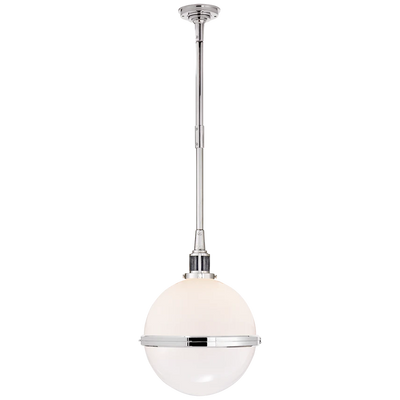 McCarren Large Globe Pendant with White Glass