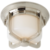 Milton Short Flush Mount with White Glass