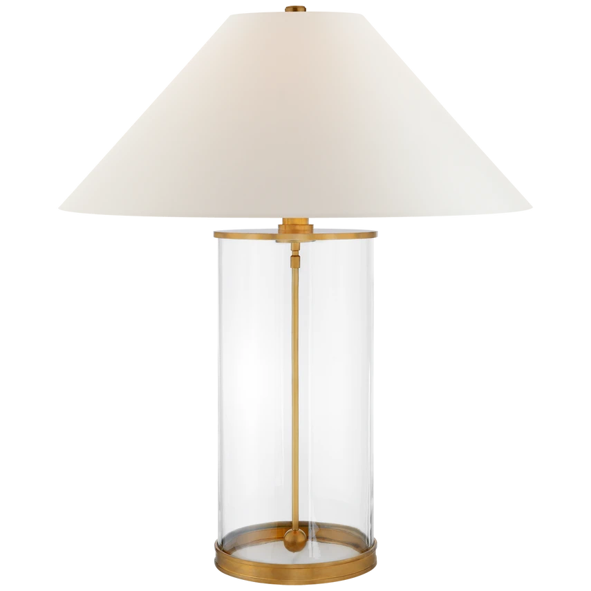 Modern Table Lamp with White Parchment Shade