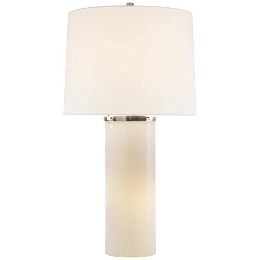 Moon Glow Table Lamp in White Glass with Shades