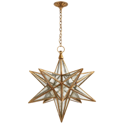 Moravian Large Star Lantern with Antique Mirror